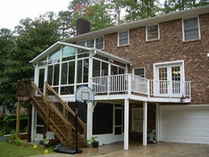 sunroom with bbq deck