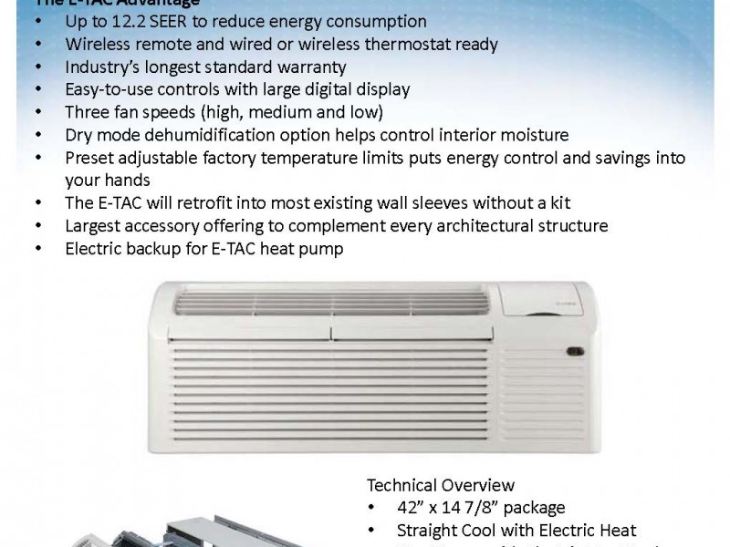 Gree Etac Heating & Cooling for Patio Enclosures